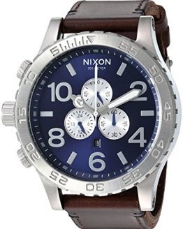 Nixon Men's '51-30 Chrono' Quartz Stainless Steel and Leather Watch, Color:Brown (Model: A124-2301-00)