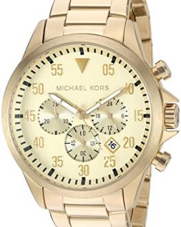 Michael Kors Men' sGage Gold-Tone Watch MK8491