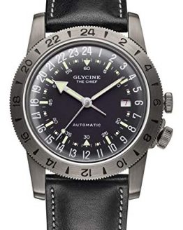 Glycine Airman Mens Analog Swiss Automatic Watch with Leather Bracelet GL0252