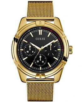 GUESS Men's Quartz Watch with Stainless-Steel Strap, Gold, 22 (Model: U0965G2)