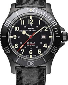 Glycine Combat Mens Analog Swiss Automatic Watch with Leather Bracelet GL0241