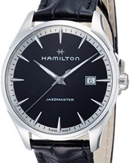 Hamilton Jazzmaster Black Dial Mens Leather Watch H32451731