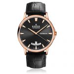 Edox Men's 83015 37R NIR Les Bemonts Analog Display Swiss Automatic Black Watch