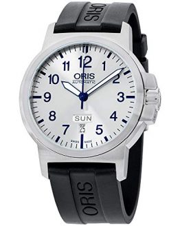 Oris BC3 Silver Dial Silicone Strap Men's Watch 73576414161RS