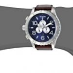Nixon Men's '51-30 Chrono' Quartz Stainless Steel and Leather Watch, Color: Brown
