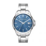 Michael Kors Men’s Penn Stainless Steel Watch MK8626 with blue sunray dial and date window