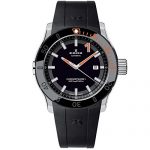 Edox Men's CO-1 43mm Black Rubber Band Steel Case Sapphire Crystal Automatic Analog Watch 80099 3O NINO