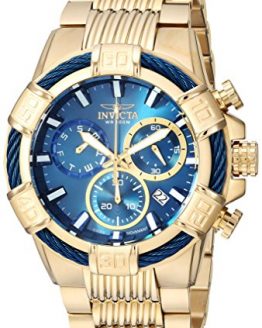 Invicta Men's Bolt Quartz Watch with Stainless-Steel Strap, Gold, 30 (Model: 25866)
