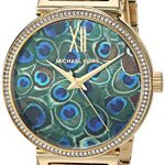 Michael Kors Women's Sofie Analog-Quartz Watch with Stainless-Steel-Plated Strap, Gold, 12.4 (Model: MK3946)