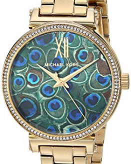 Michael Kors Women's Sofie Analog-Quartz Watch with Stainless-Steel-Plated Strap, Gold, 12.4 (Model: MK3946)