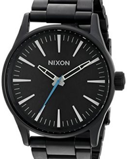 Nixon Men's A450712 Sentry 38 SS Analog Display Japanese Quartz Black Watch