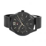 Tommy Hilfiger Damon Multifunction Mens Analog Black Business Quartz Tommy Hilfiger