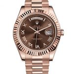Rolex Day-Date II 41 President Everose Gold Watch Chocolate Dial 218235