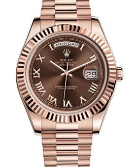 Rolex Day-Date II 41 President Everose Gold Watch Chocolate Dial 218235