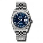 Rolex Datejust Blue Dial Stainless Steel Jubilee Bracelet Mens Watch 116200BLRJ