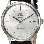 Orient Men's 2nd Gen. Bambino Ver. 3 Stainless Steel Japanese-Automatic Watch with Leather Calfskin Strap, Brown, 21 (Model: FAC0000EW0)