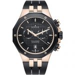 Edox Men's Delfin Stainless Steel Quartz Watch with Rubber Strap, Black, 24 (Model: 10110 357RNCA NIR)