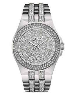 Bulova Men's 96B235 Swarovski Crystal Stainless Steel Watch