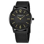 Stuhrling Original Men's 122.33551 Classic Ascot Somerset Elite Ultra Slim Black Mesh Bracelet Watch