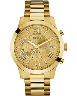 GUESS Gold-Tone Stainless Steel Chronograph Bracelet Watch with Date. Color: Gold-Tone (Model: U0668G4)