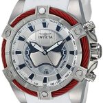 Invicta Men's Star Wars Stainless Steel Quartz Watch with Silicone Strap, White, 26.1 (Model: 27213)