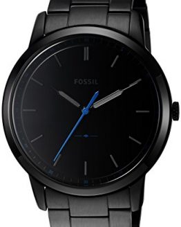 Fossil Men's The Minimalist Quartz Stainless Steel Dress Watch, Color: Black (Model: FS5308)