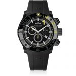 Edox Men's 'Chronoffshore-1' Swiss Quartz Stainless Steel and Rubber Diving Watch, Color:Black (Model: 10221 37N NINJ)