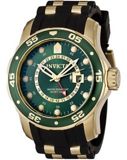 Invicta Men's 6994 Pro Diver Collection GMT Green Dial Black Polyurethane Watch