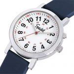 Speidel Scrub Glow Watch for Medical Professionals with Scrub Matching Navy Blue Silicone Band