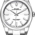 Men's Rolex Oyster Perpetual 39 White Dial Watch - Ref. 114300