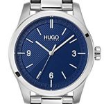 Hugo Men's #Create Quartz TR90 and SS Bracelet Casual Watch, Color: Blue (Model: 1530015)