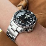 22mm Super Oyster Watch Band for SEIKO Diver SKX007 SKX009, Brushed, Button Chamfer