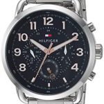Tommy Hilfiger Men's Quartz Watch with Stainless-Steel Strap, Silver, 21.1
