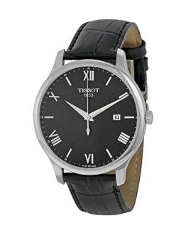 Tissot Men's 'Tradition' Swiss Quartz Stainless Steel and Leather Dress Watch