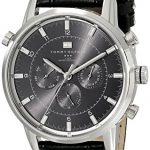 Tommy Hilfiger Men's 1790875 Sport Luxury Stainless Steel Watch with Black Leather Band