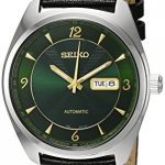 Seiko Men's 'Recraft Series' Japanese Automatic Stainless Steel and Black Leather Dress Watch (Model: SNKN69)