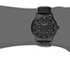 Stuhrling Original Men's Aviator Quartz Transparent Dial Leather-Strap Black Watch