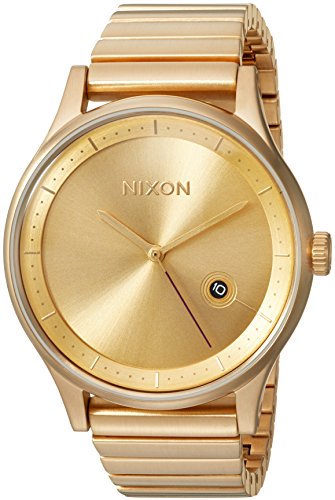 Nixon Men's Station Japanese-Quartz Watch with Stainless-Steel Strap, Gold, 20 (Model: A1160502-00)