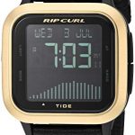 Rip Curl Men's Quartz Sport Watch with Silicone Strap, Black, 22 (Model: A1141GOL1SZ)