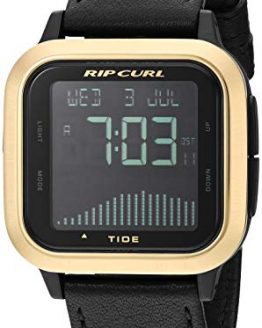 Rip Curl Men's Quartz Sport Watch with Silicone Strap, Black, 22 (Model: A1141GOL1SZ)