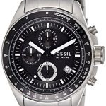 Fossil Men's Decker Analog-Quartz Watch with Stainless-Steel Strap, Silver, 22 (Model: CH2600IE)