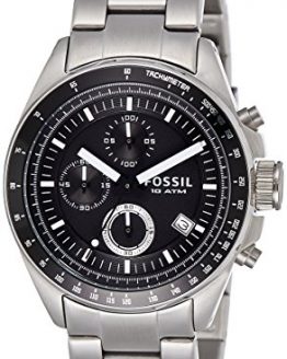 Fossil Men's Decker Analog-Quartz Watch with Stainless-Steel Strap, Silver, 22 (Model: CH2600IE)