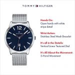 Tommy Hilfiger Men's Quartz Watch with Stainless Steel Strap, Silver, 22