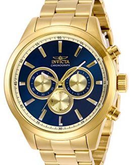 Invicta Men's Specialty Quartz Watch with Stainless Steel Strap, Gold, 22 (Model: 29175)