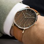 Minimalist Wooden Watch with Italian Leather Band