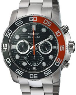 Invicta Men's Pro Diver Quartz Watch with Stainless-Steel Strap, Silver, 10 (Model: 22230)