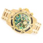 Invicta Men's Pro Diver Scuba Quartz Chronograph Carbon Fiber Bezel Abalone Dial Bracelet Watch