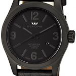 Glycine Incursore Automatic PVD Coated Stainless Steel Mens Strap Watch Black Dial Calendar 3874.999