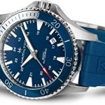 Hamilton Khaki Navy Scuba Auto Men's Watch Blue Rubber Band