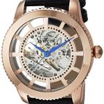 Invicta Men's Vintage Stainless Steel Automatic-self-Wind Watch with Leather Calfskin Strap, Black, 22 (Model: 23639)